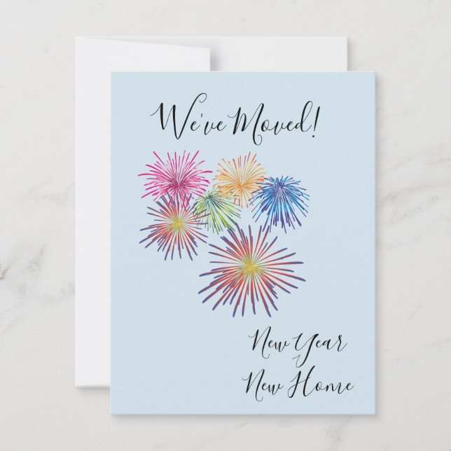 Nouvel an Vacances déménager Faire-part Nouvelle m (Devant)