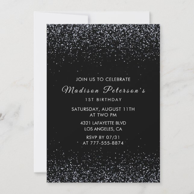Nouvel anniversaire invitations Parties scintillan (Devant)