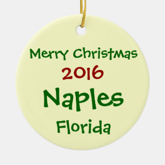 NOUVEL ORNEMENT 2016 DE JOYEUX NOËL DE NAPLES LA