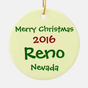 NOUVEL ORNEMENT 2016 DE JOYEUX NOËL DE RENO NEVADA