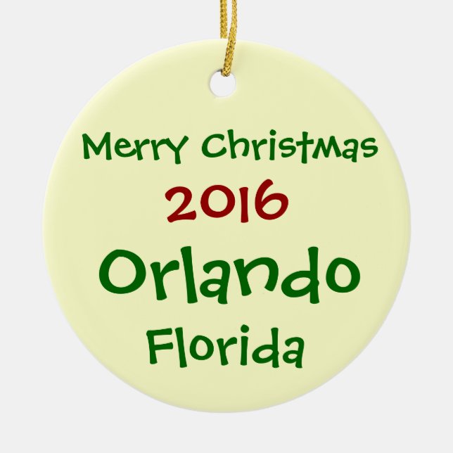 NOUVEL ORNEMENT 2016 DE JOYEUX NOËL D'ORLANDO LA (Devant)