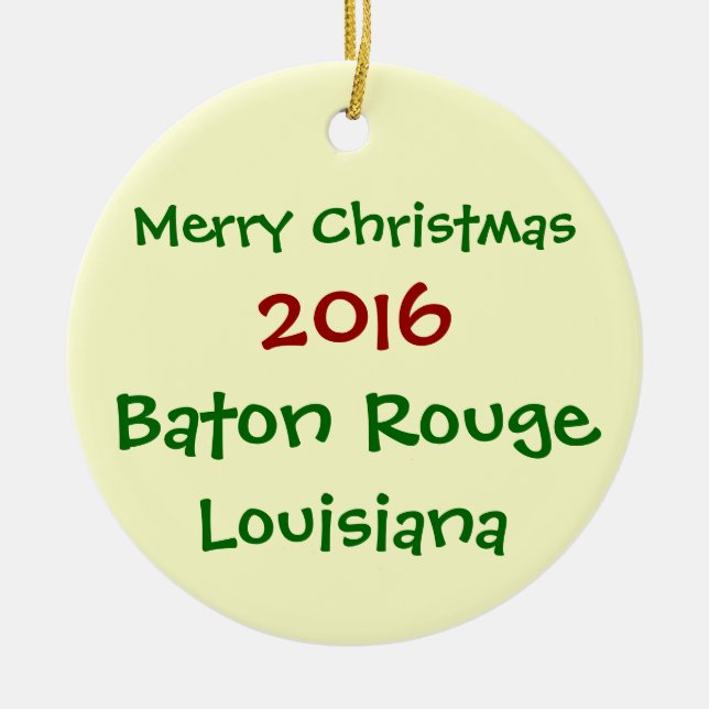 NOUVEL ORNEMENT 2016 DE NOËL DE BATON ROUGE (Devant)
