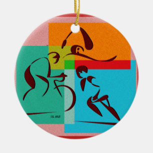 Nouvel ornement de couleurs de Triathlete