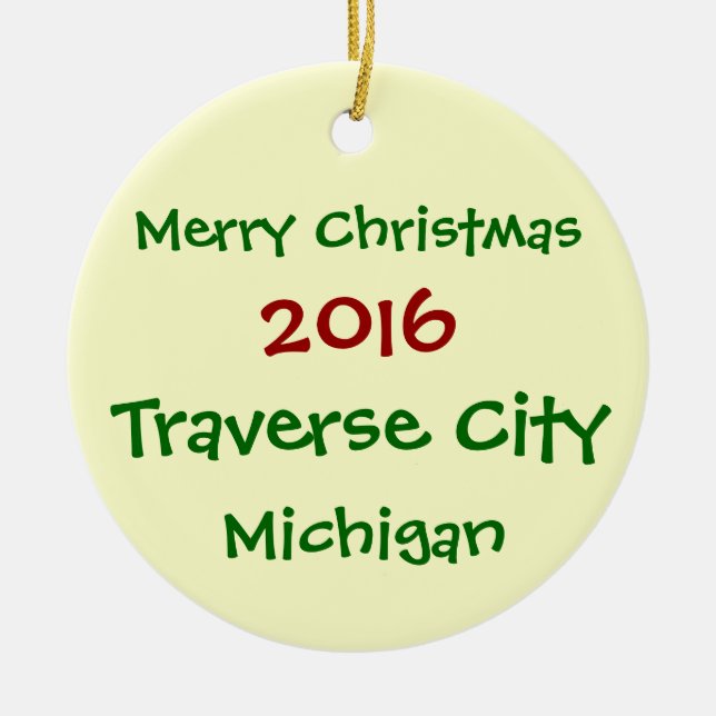 NOUVEL ORNEMENT DE NOËL DU MICHIGAN DE VILLE DE (Devant)