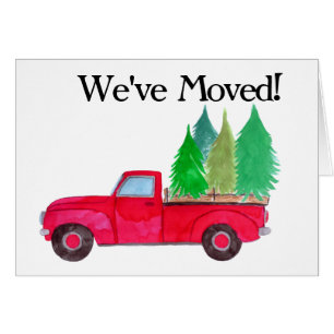 Nouvelle adresse Camion de collecte rétro rouge