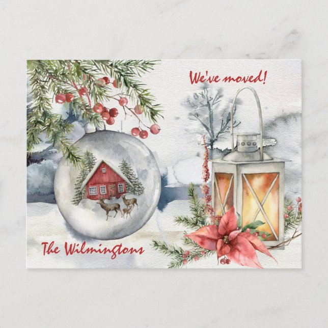 Nouvelle adresse Carte postale de Noël (Devant)