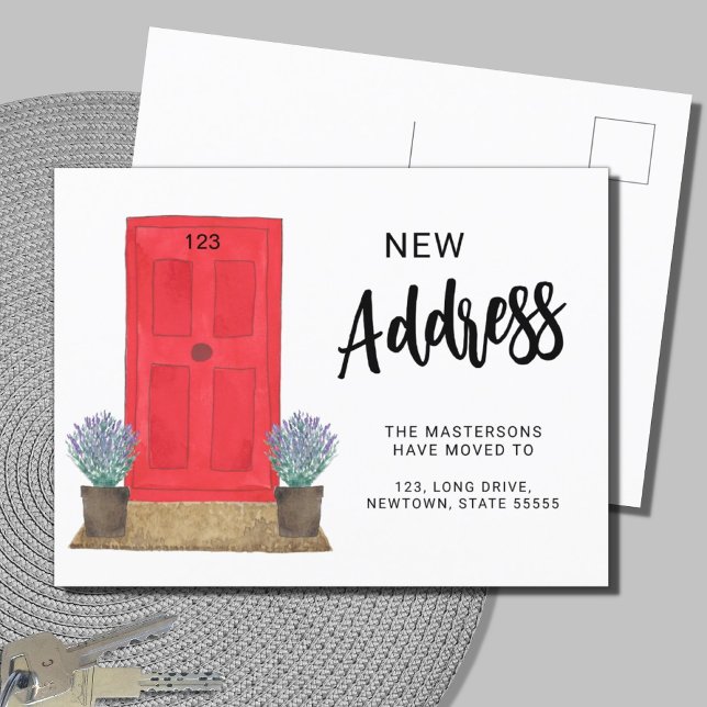 Nouvelle adresse Carte postale Faire-part de dépla (Créateur téléchargé)