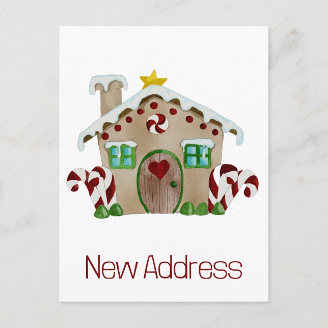 Nouvelle adresse Carte postale Maison en pain d'ép (Devant)