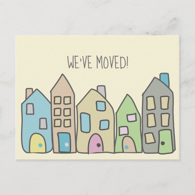 Nouvelle Adresse Cartes postales Mains Dessinées À (Devant)