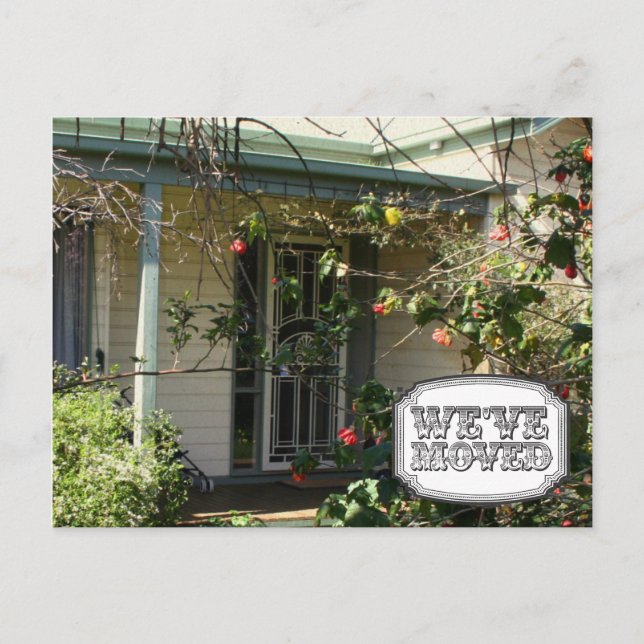Nouvelle Adresse Déménagement Maison Photo Carte P (Devant)