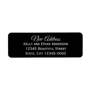 Nouvelle Adresse Élégante Blanche et Noire