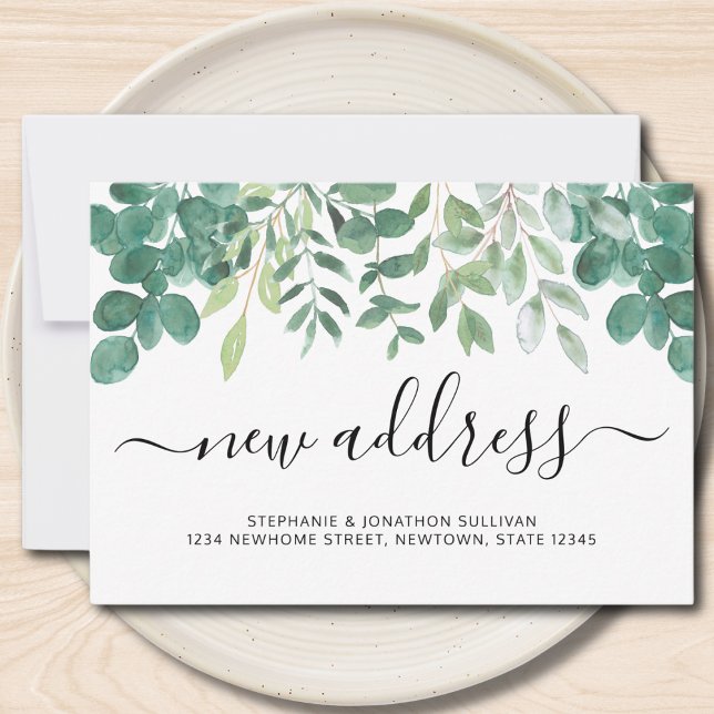 Nouvelle adresse Eucalyptus Faire-part de verdure (Créateur téléchargé)