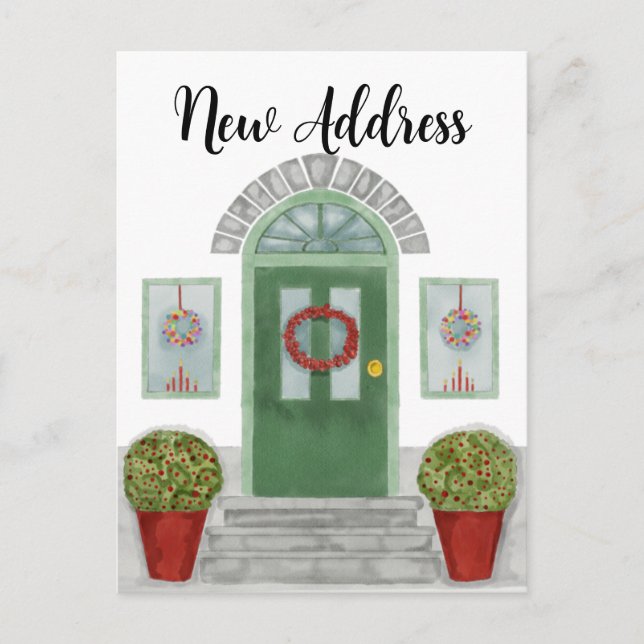 Nouvelle adresse Maison de Noël Carte postale (Devant)