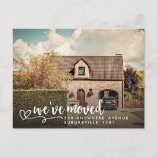 Nouvelle adresse Moving House Home Photo Carte pos