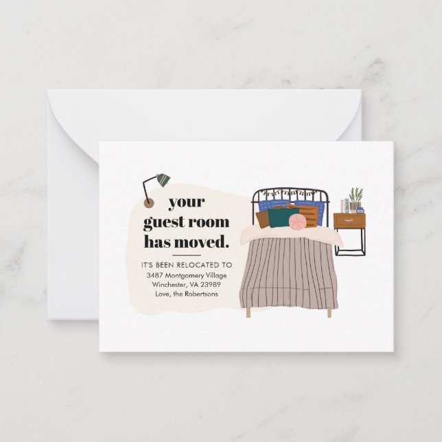 Nouvelle adresse Salle d'hôtes Décor Faire-part de (Devant)