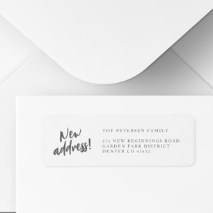 Nouvelle adresse simple noir blanc adresse de reto
