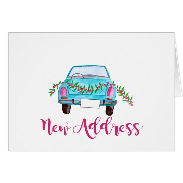 Nouvelle adresse Voiture de Noël classique (Devant horizontal)