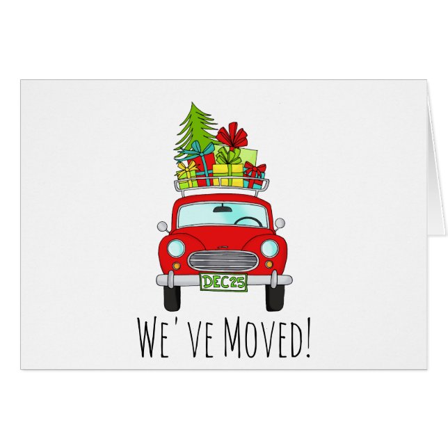 Nouvelle adresse Voiture de Noël classique (Devant horizontal)
