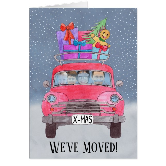 Nouvelle adresse Voiture de Noël personnalisable c (Devant)