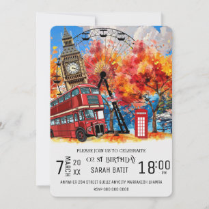 Nouvelle-Angleterre Watercolor Invitation MODÈLE,