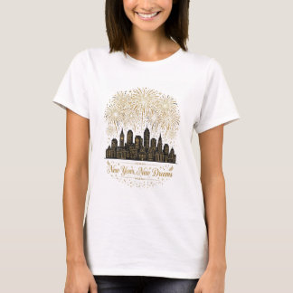 Nouvelle Année Nouveaux Rêves T-Shirt pour Femme