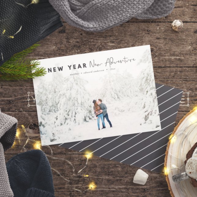 Nouvelle année nouvelle carte de vacances photo av (Créateur téléchargé)