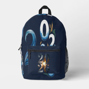 Nouvelle année, nouvelle paix printed backpack