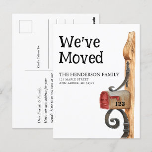 Nouvelle boîte aux lettres Moving Faire-part carte
