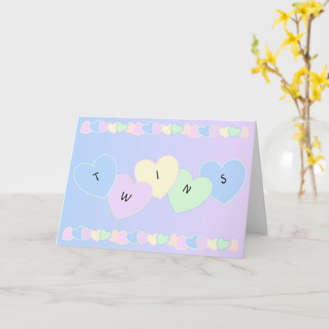 Nouvelle carte Baby Twins (Fleur jaune)
