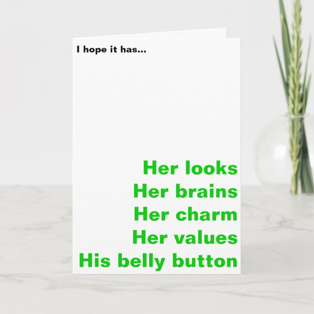 Nouvelle carte bébé amusante - Garçon ou fille (Devant)