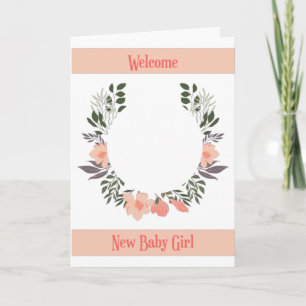 Nouvelle Carte Bébé Fille, Ajouter Votre Propre Ph