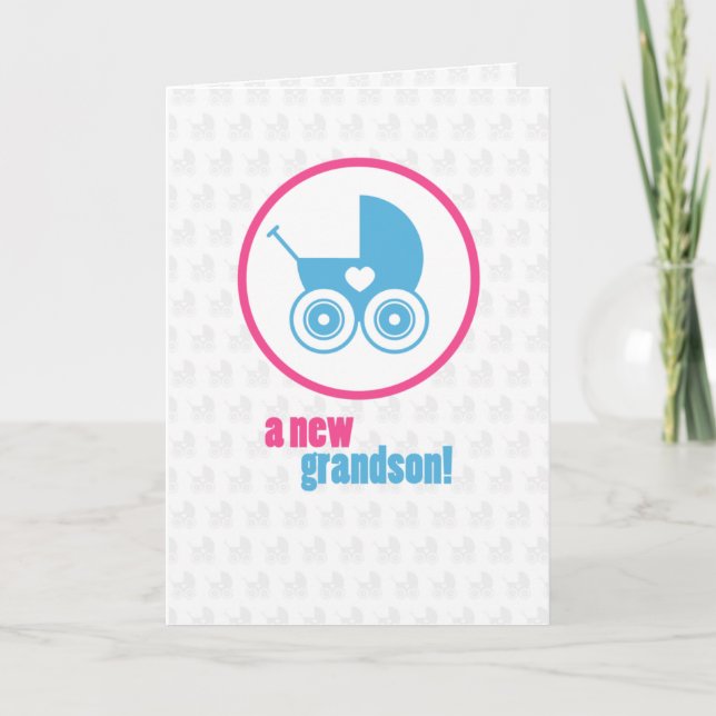 Nouvelle carte bébé petit-fils (Devant)