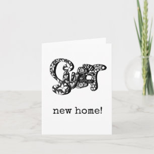 Nouvelle Carte d'Accueil Douce, Bulle Rétro, Word