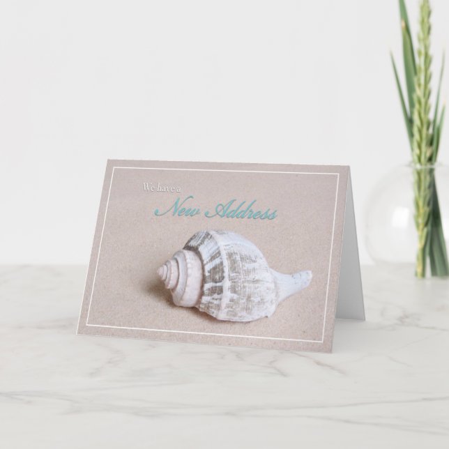 Nouvelle carte d'adresse avec le sable et le (Devant)