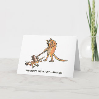 NOUVELLE carte d'anniversaire RAT HAMMER de FRISKI