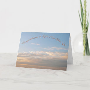 Nouvelle carte de bébé de lever de soleil