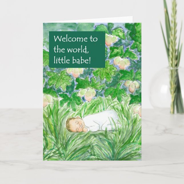 Nouvelle carte de bienvenue pour bébé (Devant)