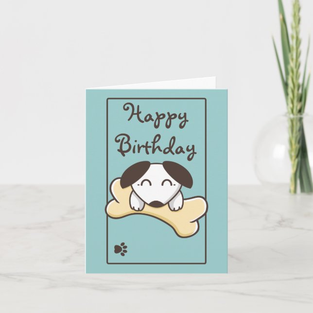 Nouvelle carte de chiot anniversaire (Devant)