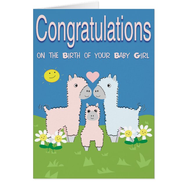 Nouvelle carte de félicitations de bébé (Devant)
