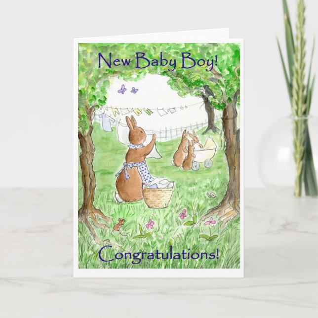 Nouvelle carte de félicitations de bébé (Devant)