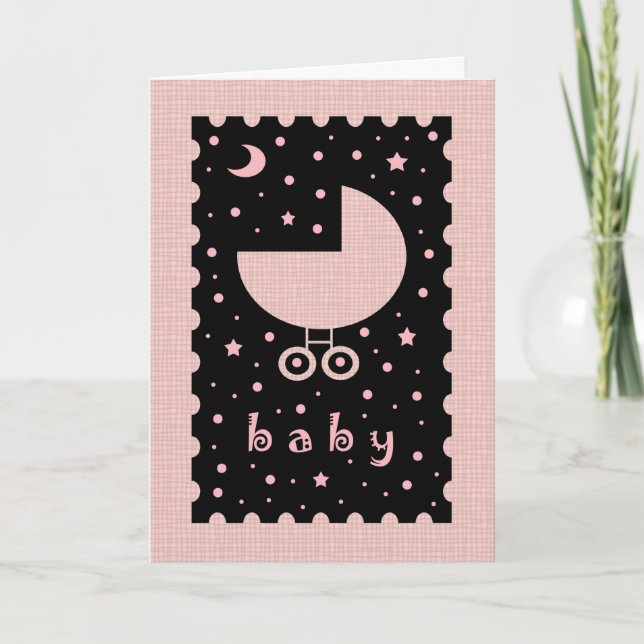 Nouvelle Carte de Félicitations Fille Bébé (Devant)