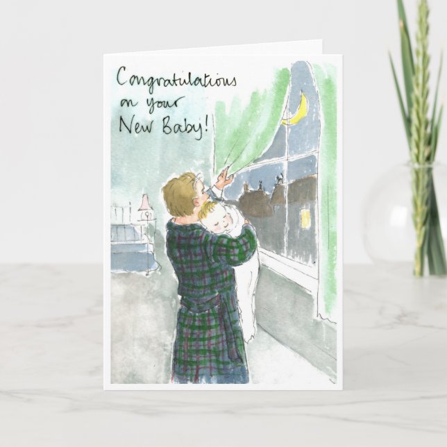 Nouvelle carte de félicitations pour bébé (Devant)