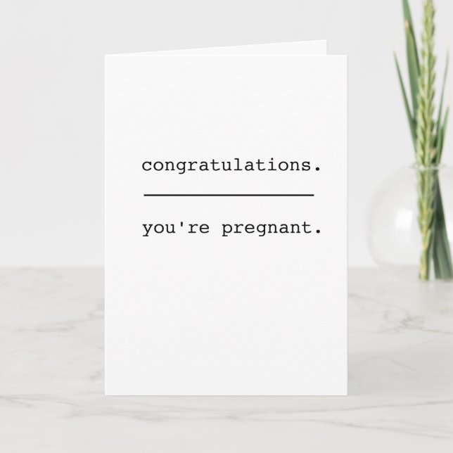 Nouvelle carte de félicitations pour bébé (Devant)