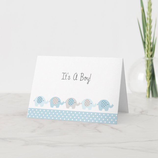 Nouvelle carte de félicitations pour bébé garçon (Devant)