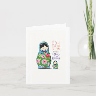 Nouvelle carte de félicitations pour bébés