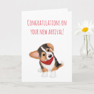 Nouvelle carte de félicitations pour chiot