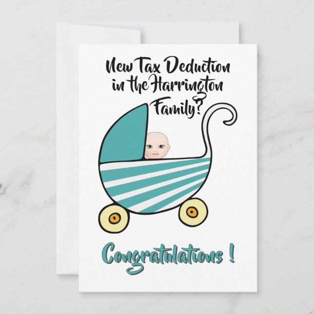 Nouvelle carte de félicitations pour déduction fis (Devant)