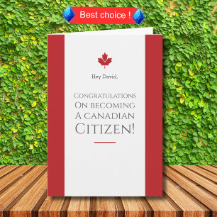 Nouvelle carte de félicitations pour la citoyennet