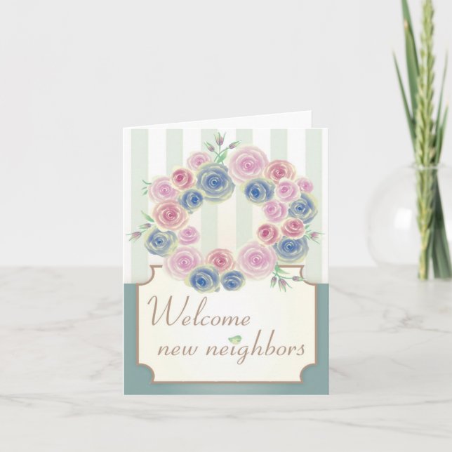 Nouvelle carte de note bienvenue de voisins (Devant)