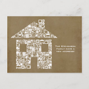 Nouvelle carte de note d'avis d'adresse de Chambre